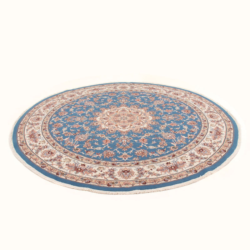 Perser Rug - Tabriz - Royal round  - 200 x 200 cm - light blue