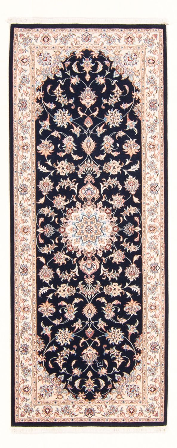 Runner Perser Rug - Tabriz - Royal - 208 x 82 cm - dark blue