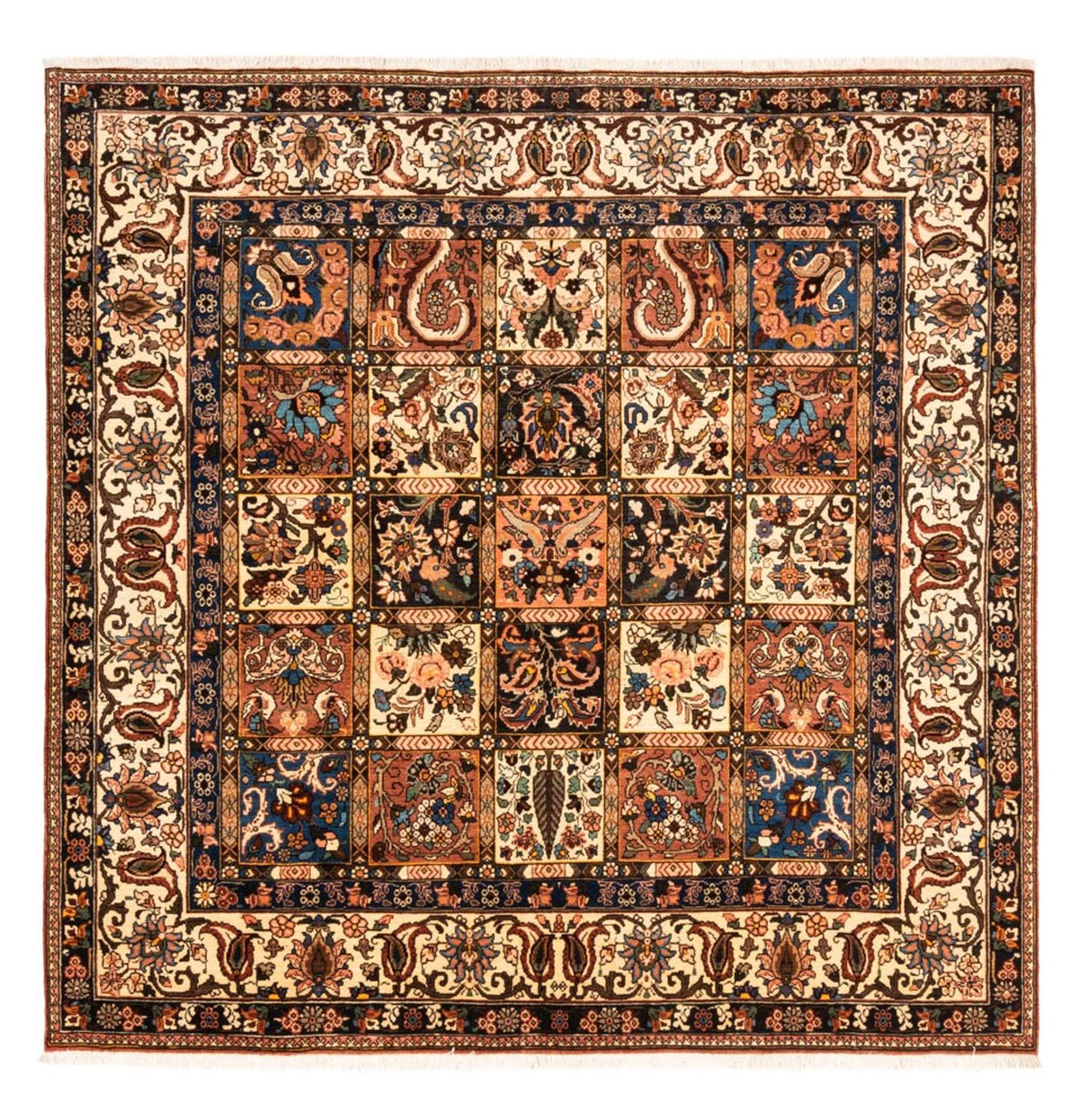 Perser Rug - Nomadic square  - 207 x 199 cm - dark beige