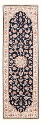 Runner Perser Rug - Tabriz - Royal - 251 x 80 cm - dark blue
