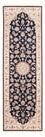 Runner Perser Rug - Tabriz - Royal - 251 x 80 cm - dark blue