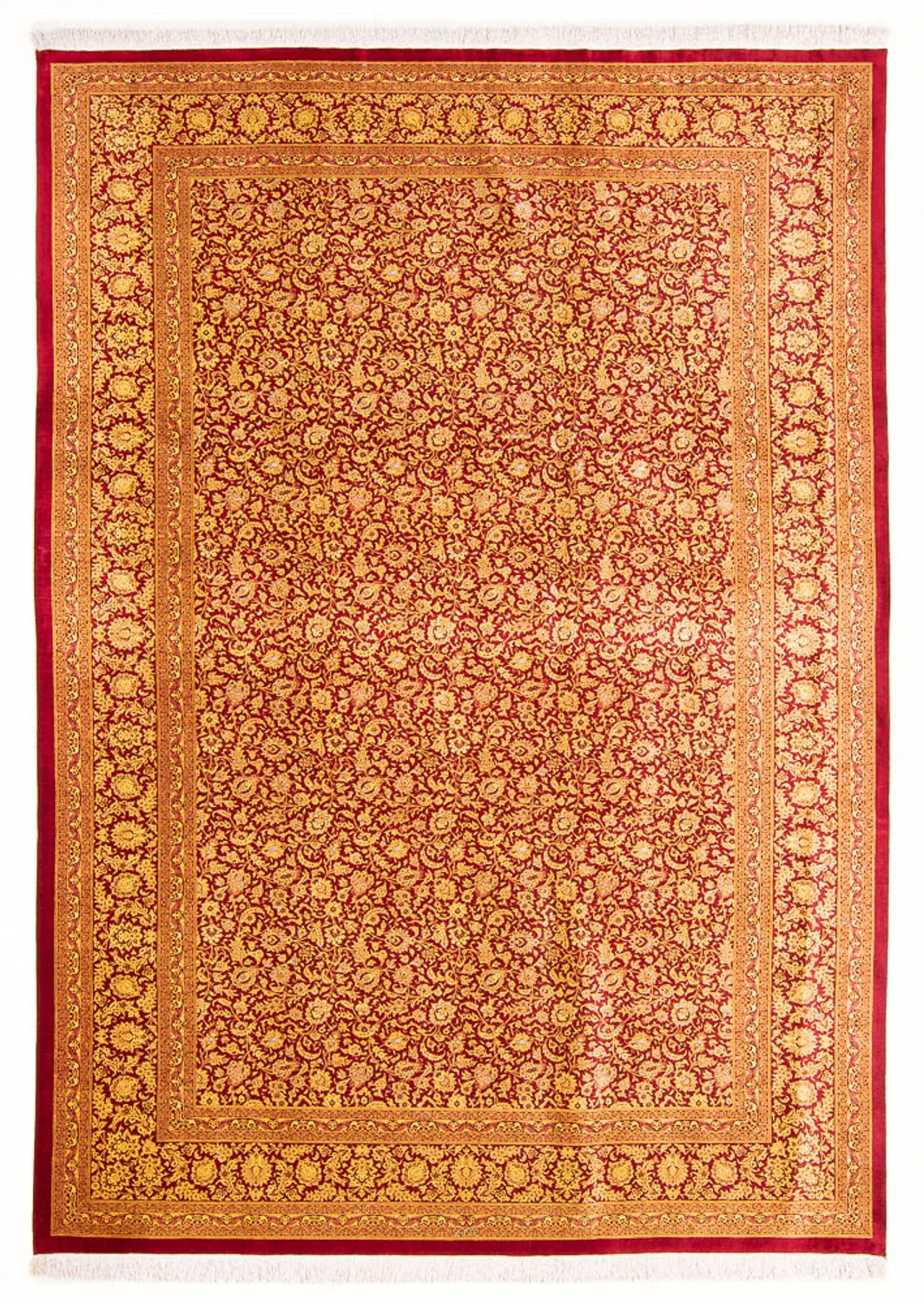 Silk Rug - Ghom Silk - Premium - 300 x 205 cm - orange