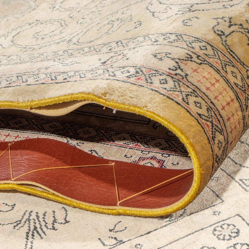 Silk Rug - Ghom Silk - Premium - 294 x 191 cm - dark beige