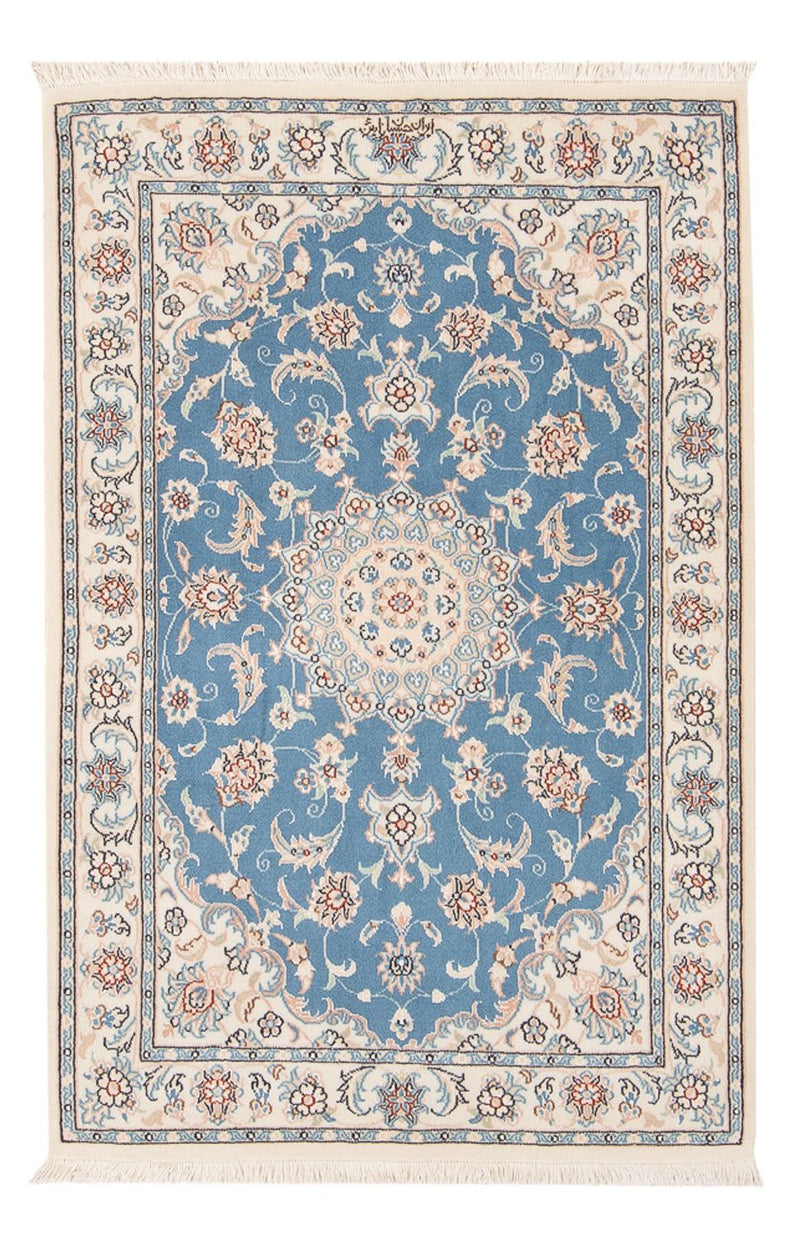 Perser Rug - Nain - Premium - 122 x 81 cm - light blue