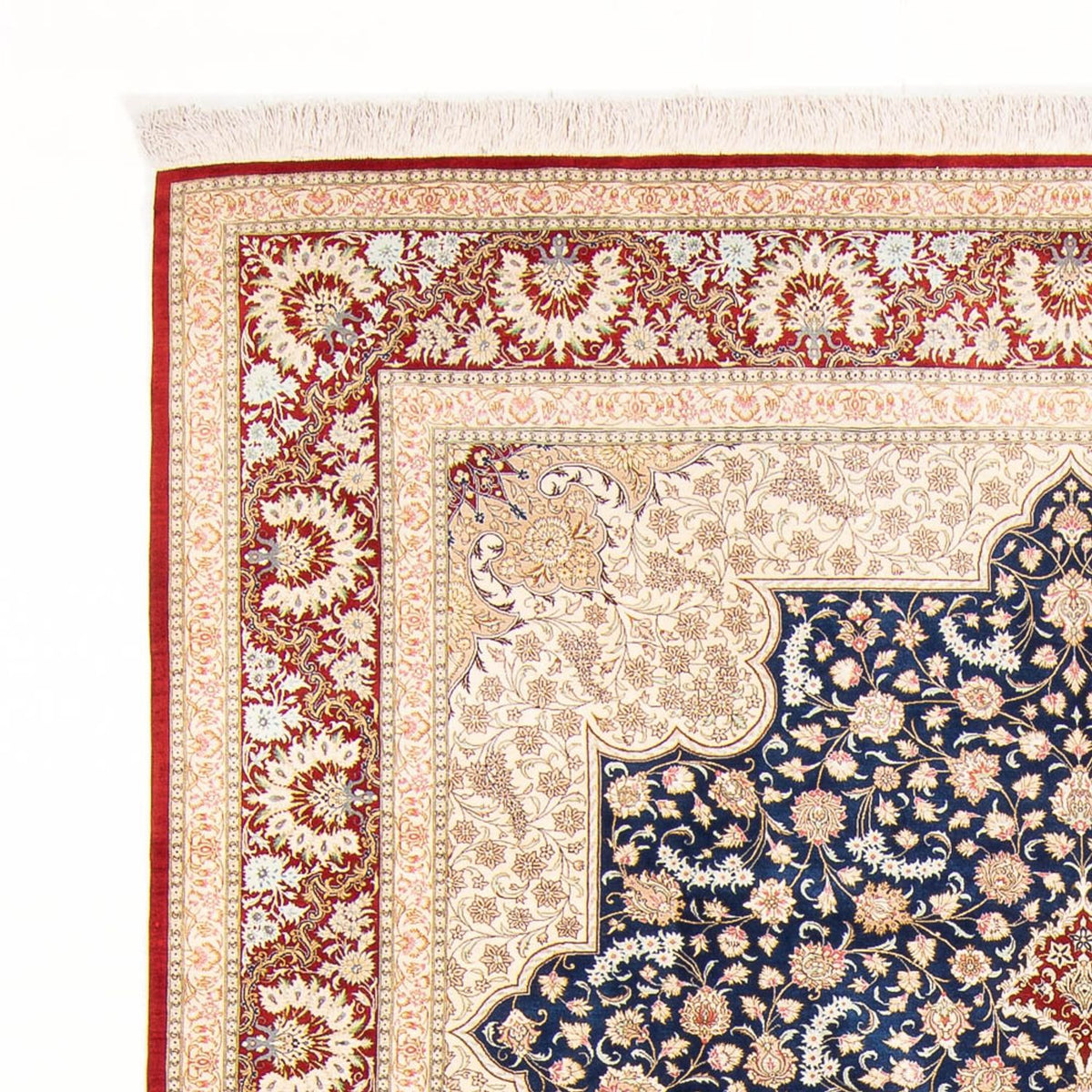 Silk Rug - Ghom Silk - Premium - 287 x 196 cm - blue