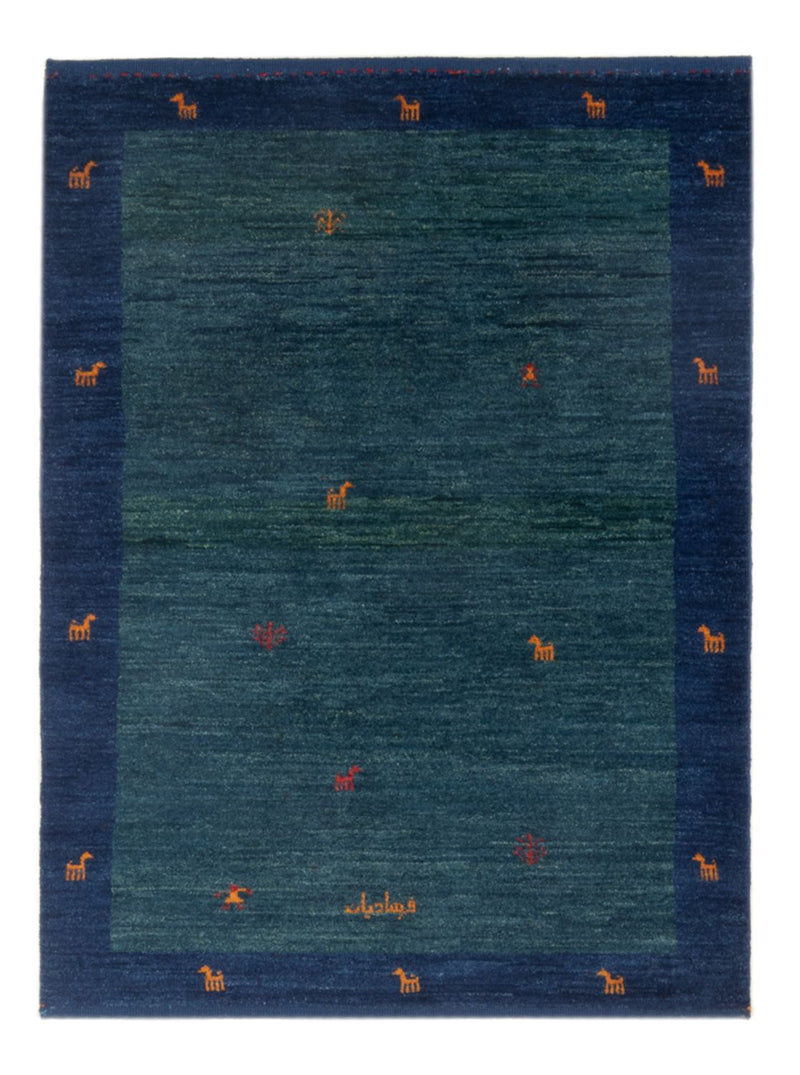 Gabbeh Rug - Perser - 139 x 100 cm - petrol blue
