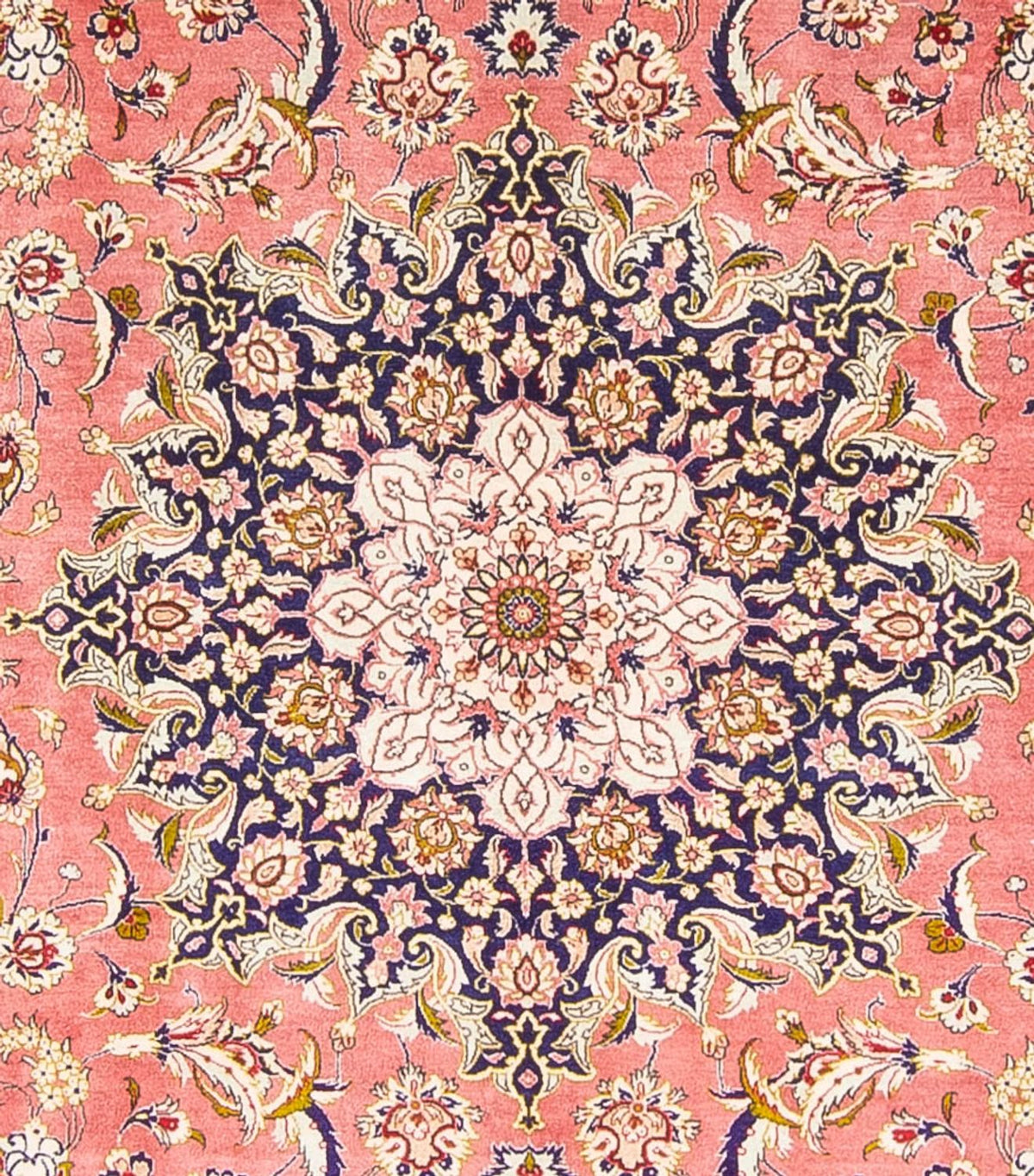 Silk Rug - Ghom Silk - Premium square  - 247 x 247 cm - light red