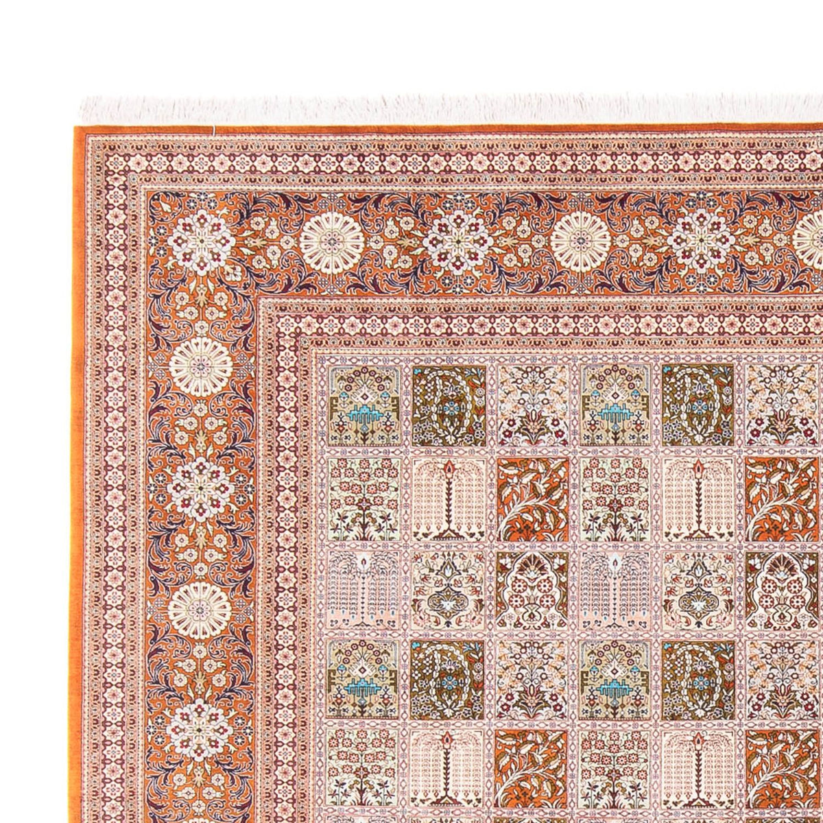 Silk Rug - Ghom Silk - Premium square  - 250 x 250 cm - multicolored