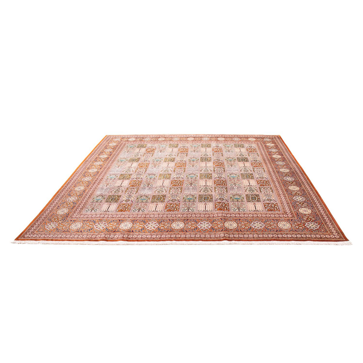 Silk Rug - Ghom Silk - Premium square  - 250 x 250 cm - multicolored