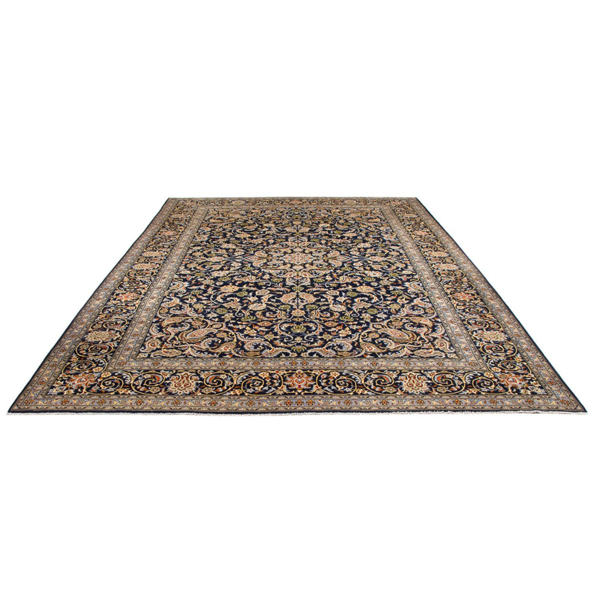 Perser Rug - Keshan - 417 x 293 cm - dark blue