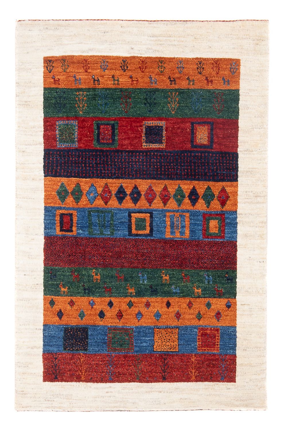 Gabbeh Rug - Loribaft Perser - 129 x 83 cm - multicolored