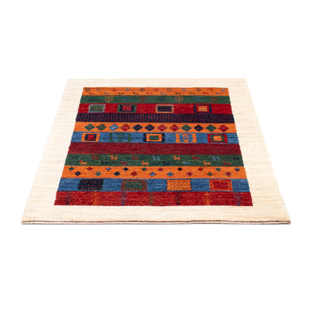 Gabbeh Rug - Loribaft Perser - 129 x 83 cm - multicolored