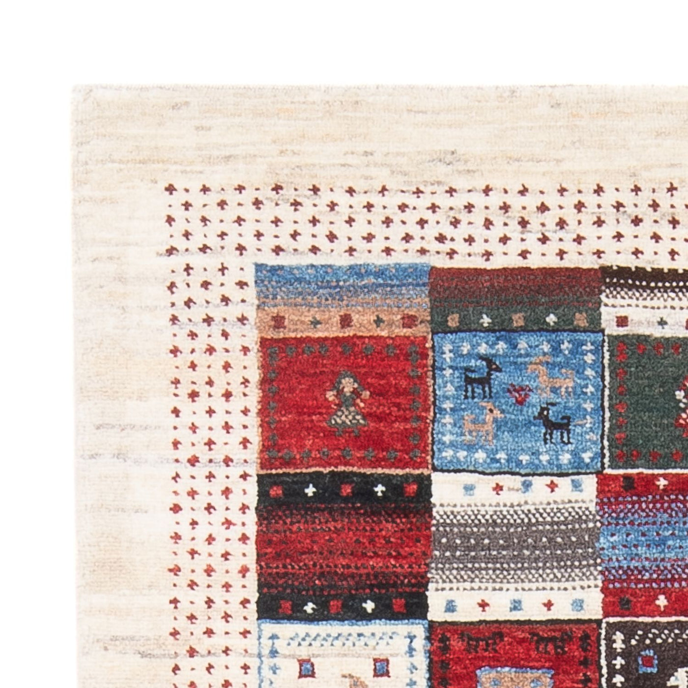 Loribaft Rug 128x82cm - Perserteppich Wollteppich