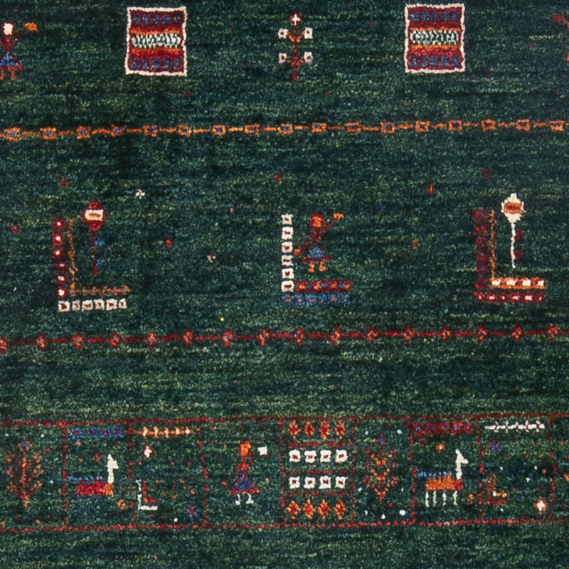 Gabbeh Rug - Loribaft Perser - 136 x 85 cm - dark green