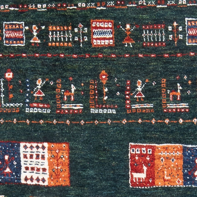 Gabbeh Rug - Loribaft Perser - 135 x 85 cm - dark green