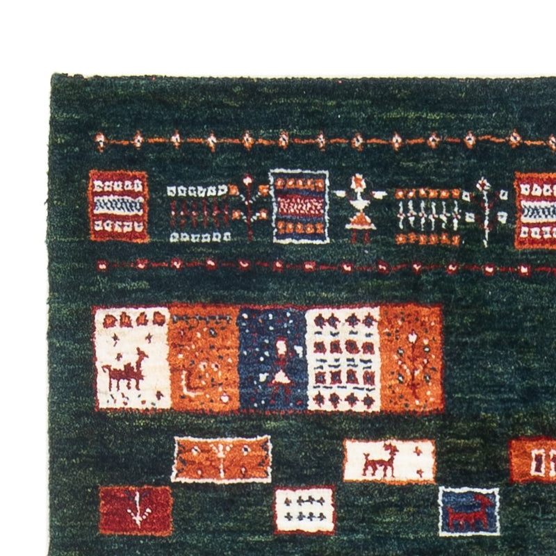Gabbeh Rug - Loribaft Perser - 135 x 85 cm - dark green