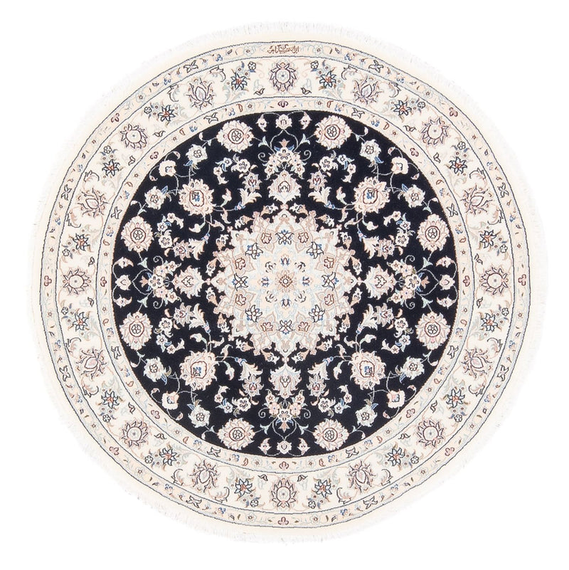 Perser Rug - Nain - Premium round  - 105 x 104 cm - dark blue
