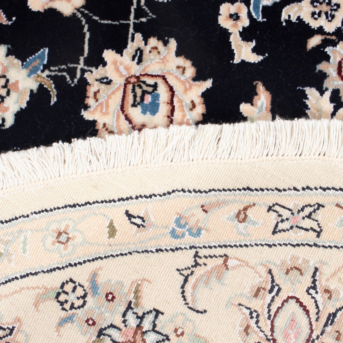 Perser Rug - Nain - Premium round  - 105 x 104 cm - dark blue