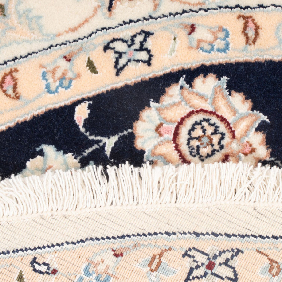 Perser Rug - Nain - Premium round  - 111 x 105 cm - dark blue