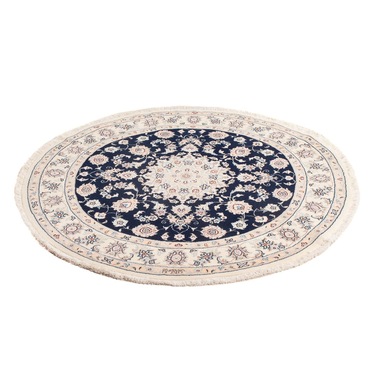 Perser Rug - Nain - Premium round  - 111 x 105 cm - dark blue