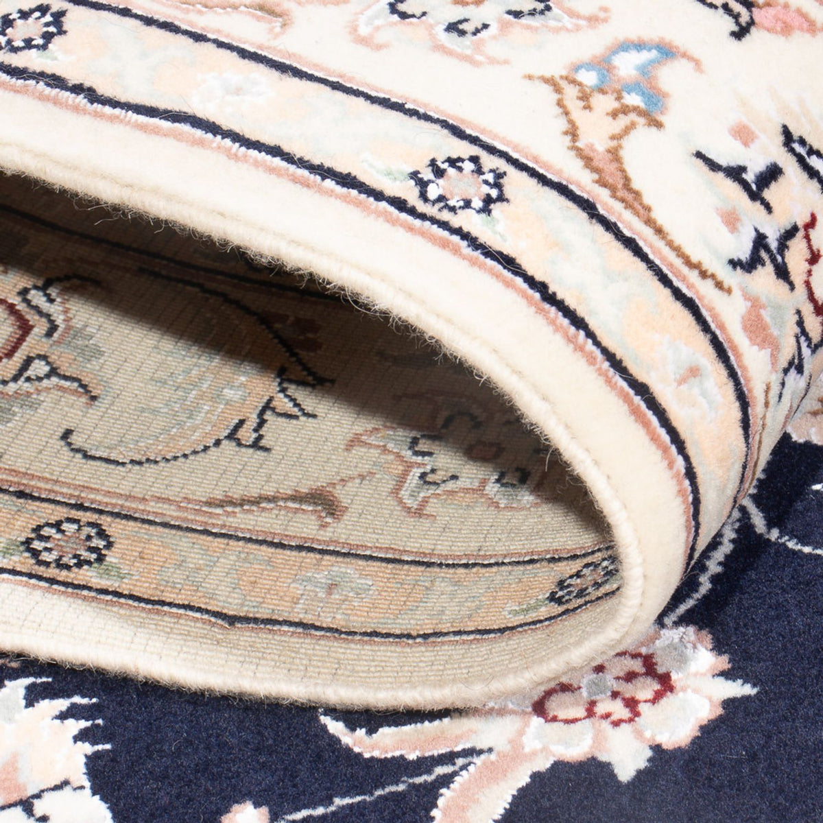 Perser Rug - Nain - Premium - 123 x 81 cm - dark blue