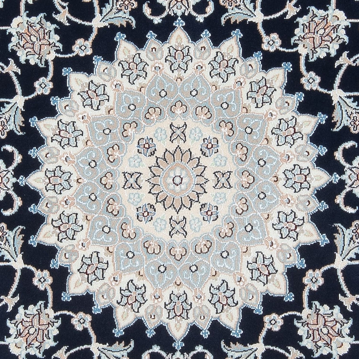Perser Rug - Nain - Premium round  - 150 x 150 cm - dark blue