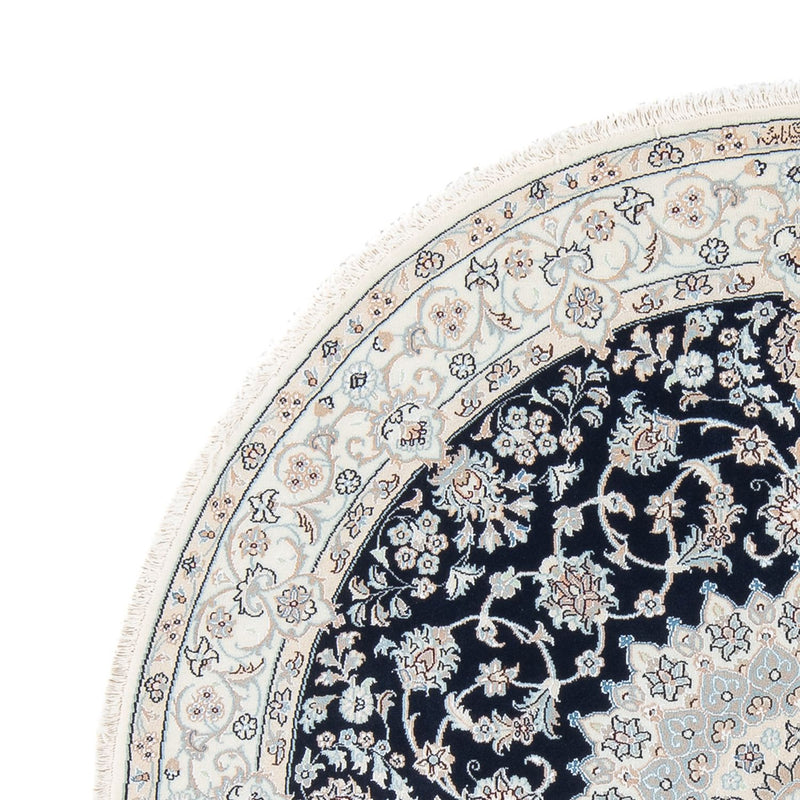 Perser Rug - Nain - Premium round  - 150 x 150 cm - dark blue