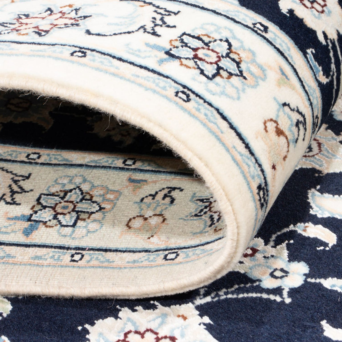 Runner Perser Rug - Nain - Royal - 197 x 81 cm - dark blue