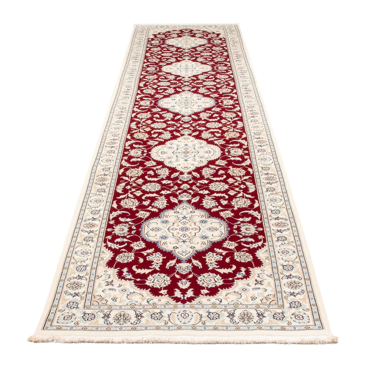 Runner Perser Rug - Nain - Premium - 404 x 88 cm - red