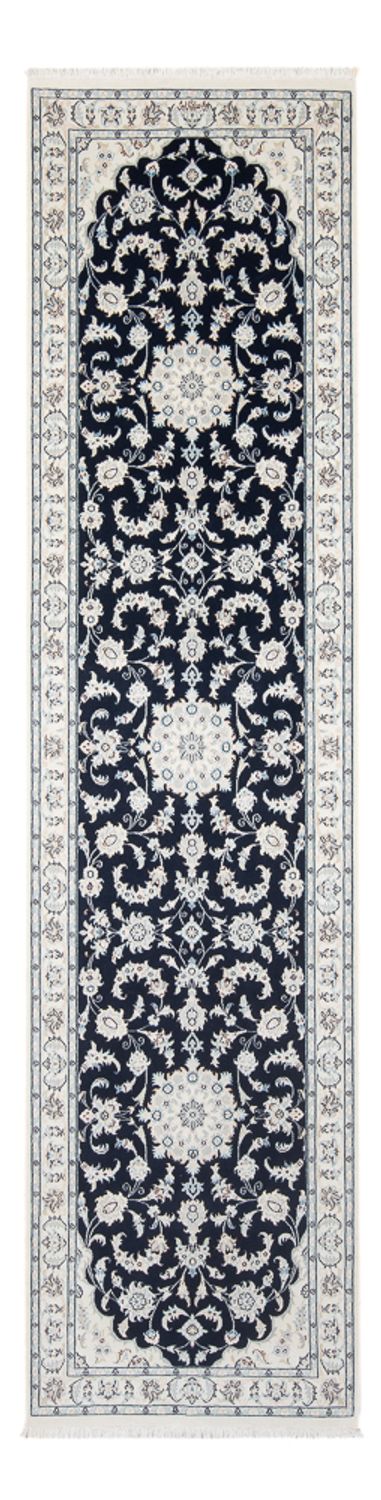 Runner Perser Rug - Nain - Premium - 296 x 80 cm - dark blue