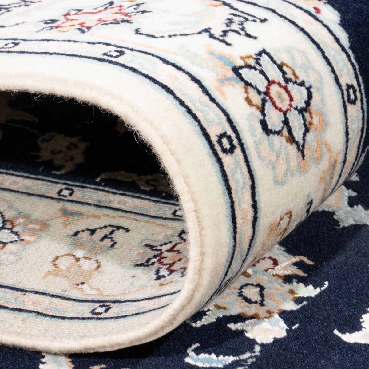 Runner Perser Rug - Nain - Royal - 197 x 80 cm - dark blue