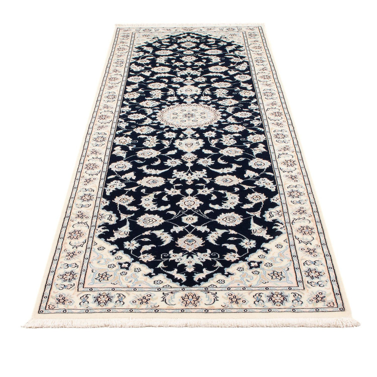 Runner Perser Rug - Nain - Premium - 253 x 81 cm - dark blue