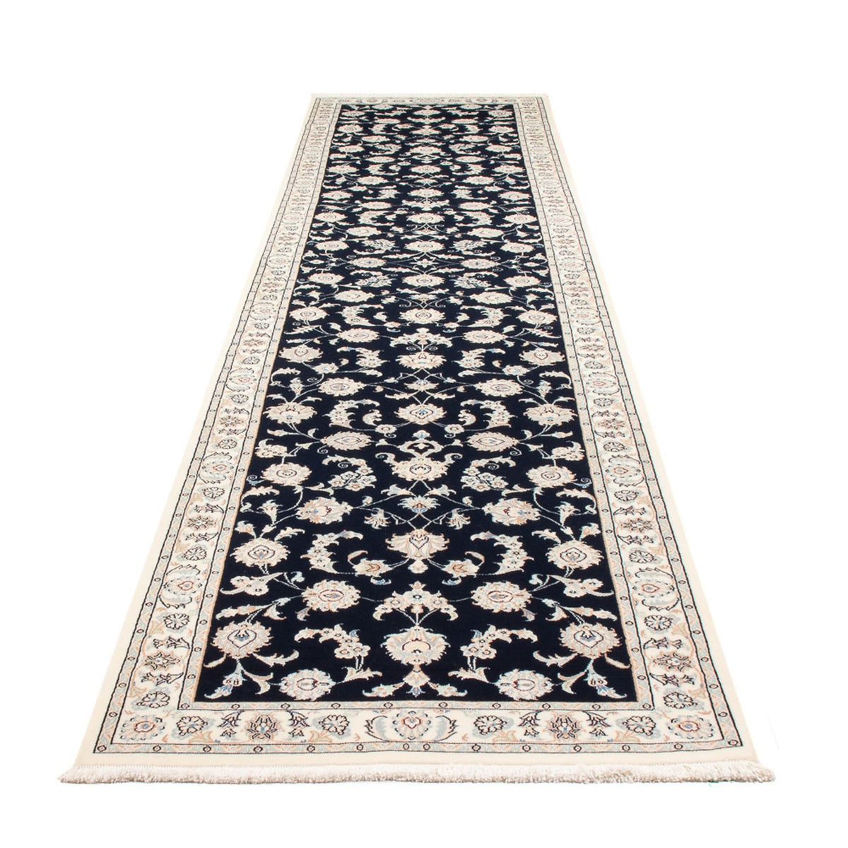 Runner Perser Rug - Nain - Premium - 394 x 92 cm - dark blue