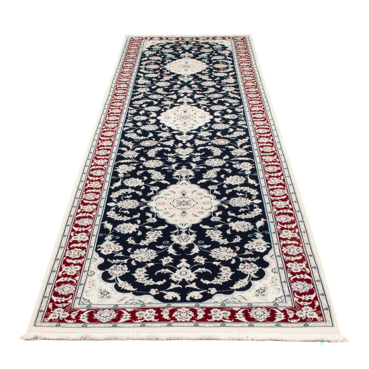 Runner Perser Rug - Nain - Premium - 347 x 87 cm - dark blue
