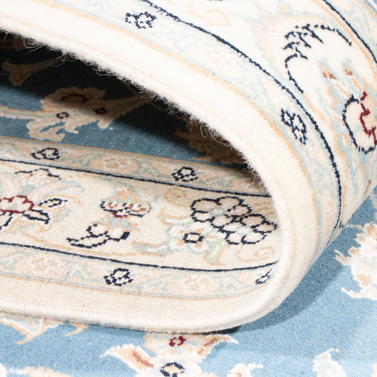 Runner Perser Rug - Nain - Premium - 308 x 81 cm - blue