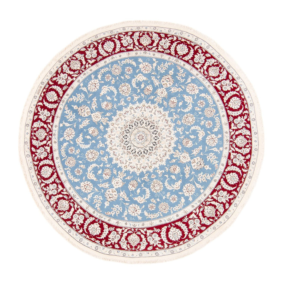 Perser Rug - Nain round  - 200 x 200 cm - light blue