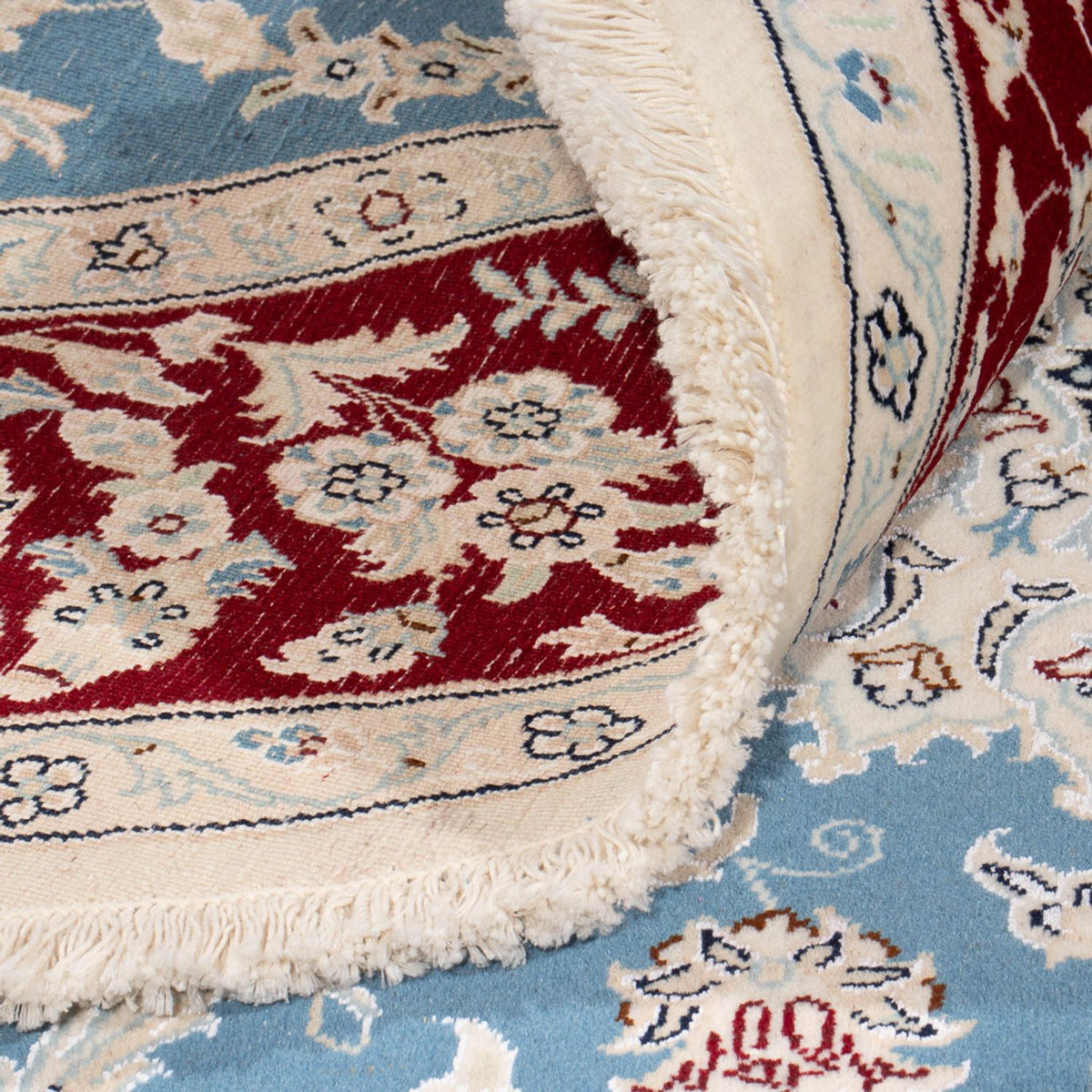 Perser Rug - Nain round  - 200 x 200 cm - light blue