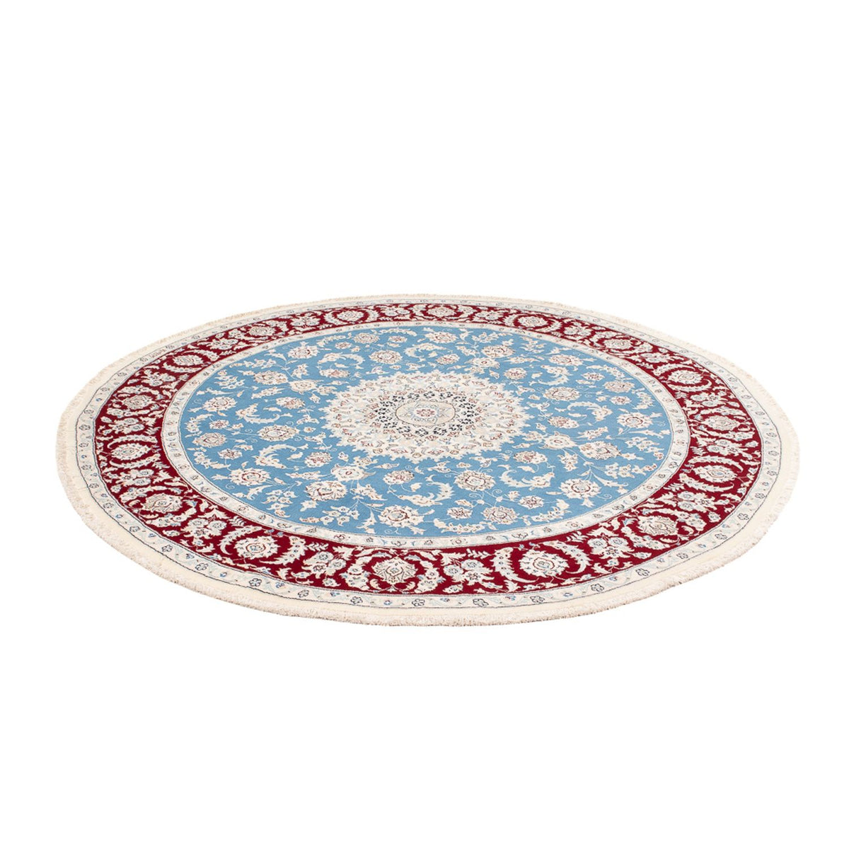 Perser Rug - Nain round  - 200 x 200 cm - light blue