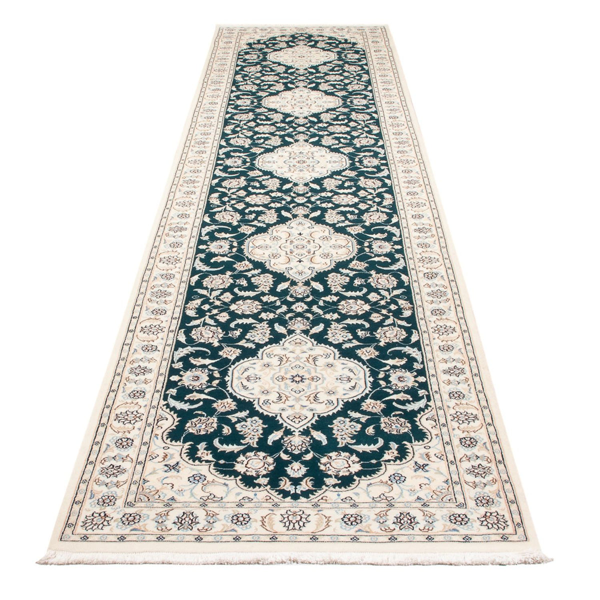 Runner Perser Rug - Nain - Premium - 397 x 88 cm - dark blue