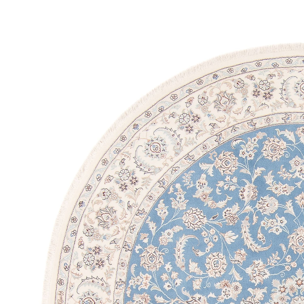 Perser Rug - Nain round  - 200 x 200 cm - light blue