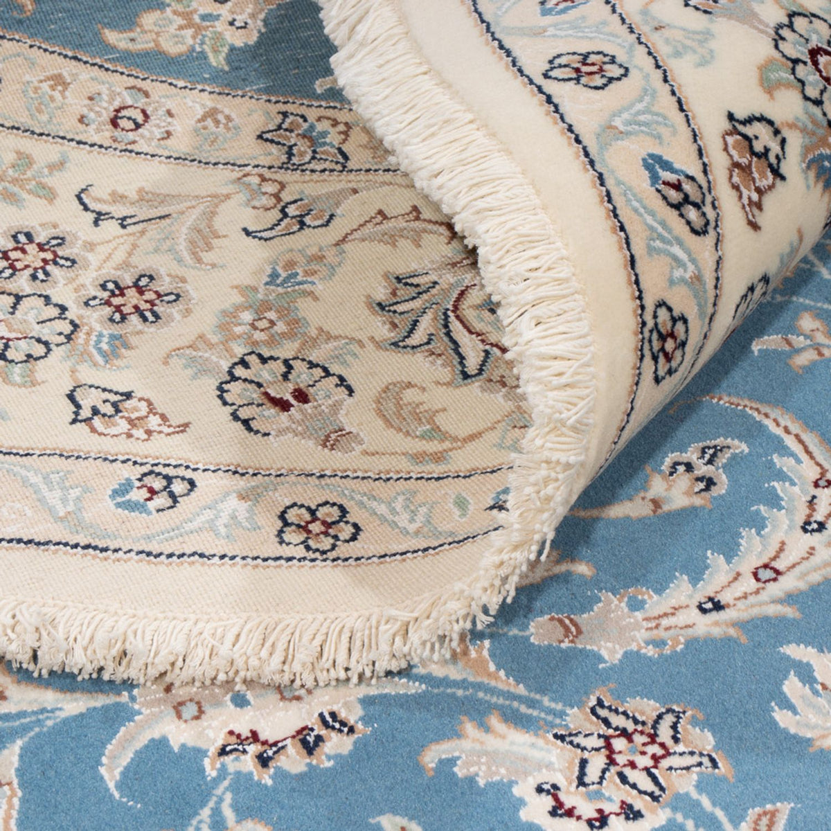 Perser Rug - Nain round  - 200 x 200 cm - light blue