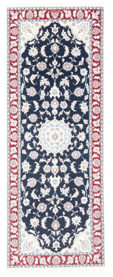Runner Perser Rug - Nain - Royal - 196 x 79 cm - dark blue