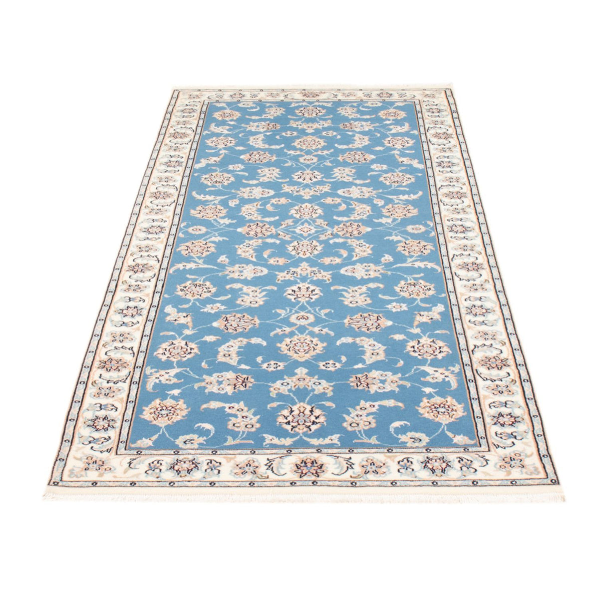 Runner Perser Rug - Nain - Royal - 209 x 84 cm - light blue