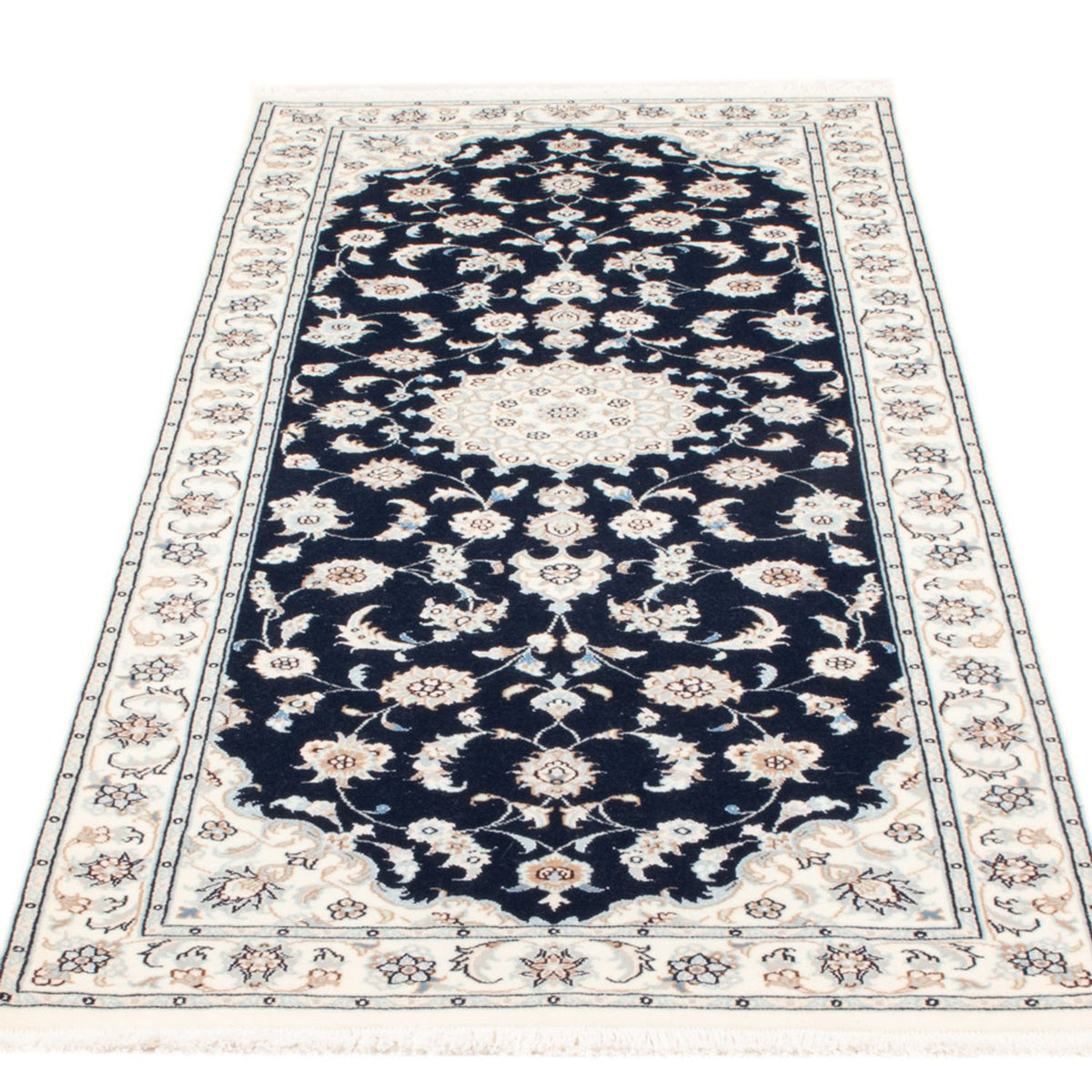 Runner Perser Rug - Nain - Royal - 200 x 81 cm - dark blue