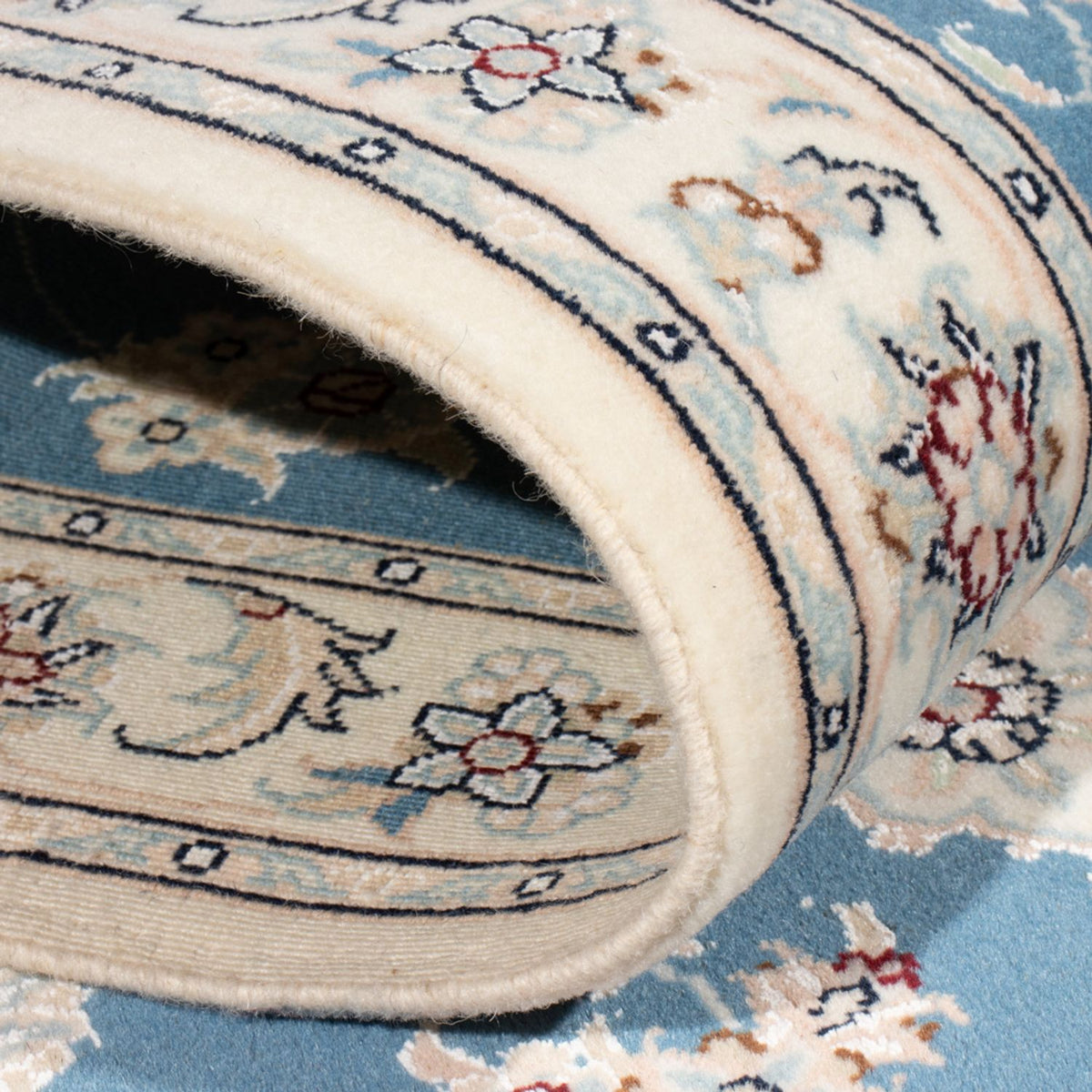 Runner Perser Rug - Nain - Royal - 197 x 82 cm - light blue