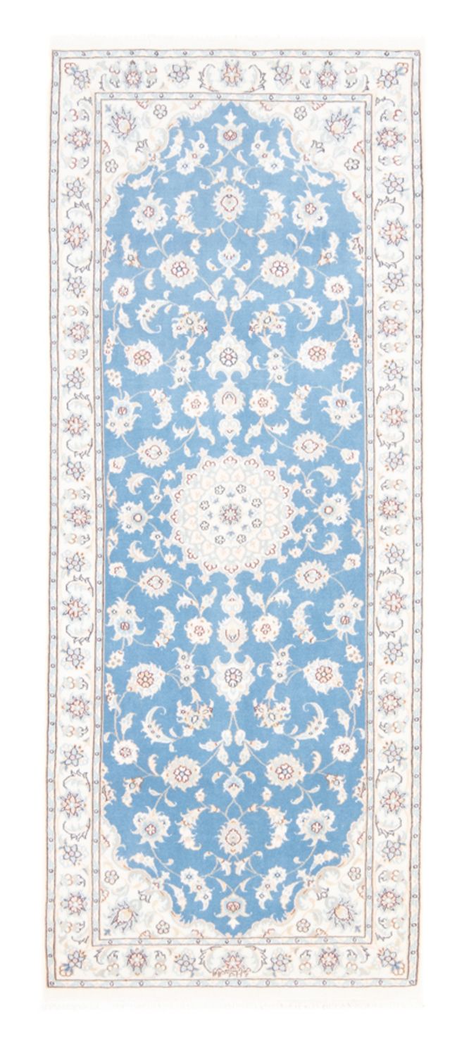 Runner Perser Rug - Nain - Royal - 204 x 82 cm - light blue