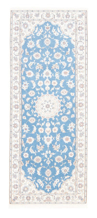 Runner Perser Rug - Nain - Royal - 204 x 82 cm - light blue