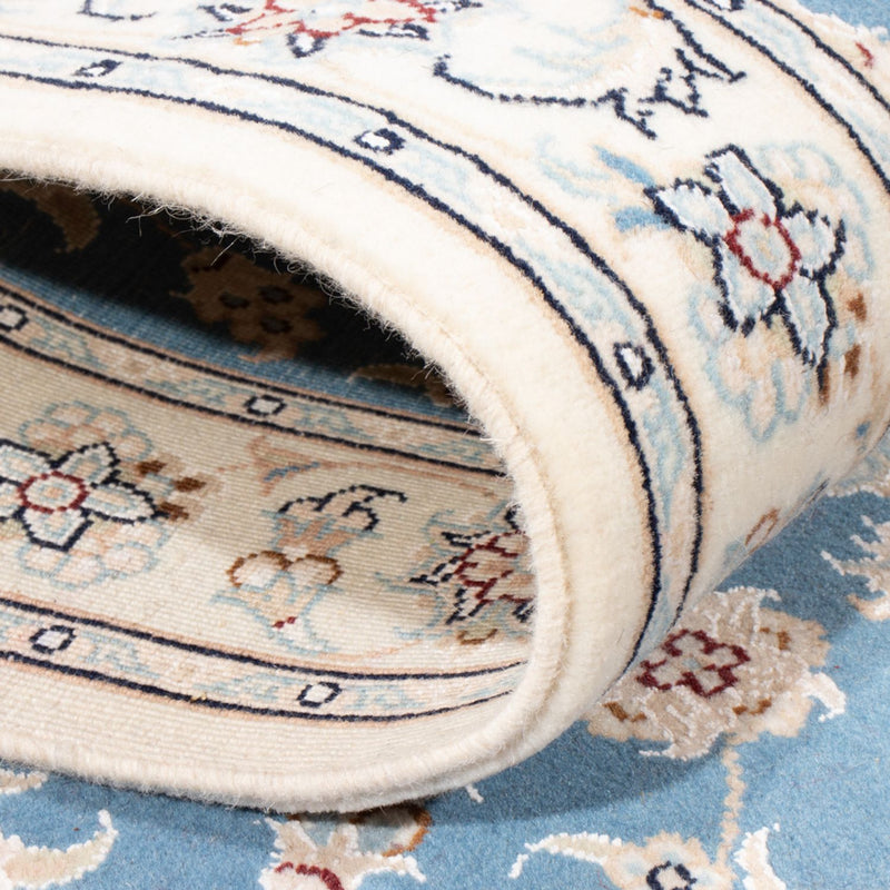 Runner Perser Rug - Nain - Royal - 204 x 82 cm - light blue