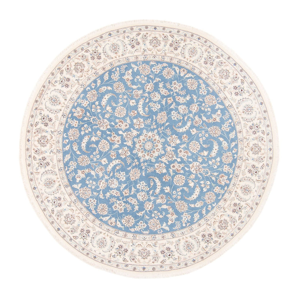 Perser Rug - Nain round  - 200 x 200 cm - light blue