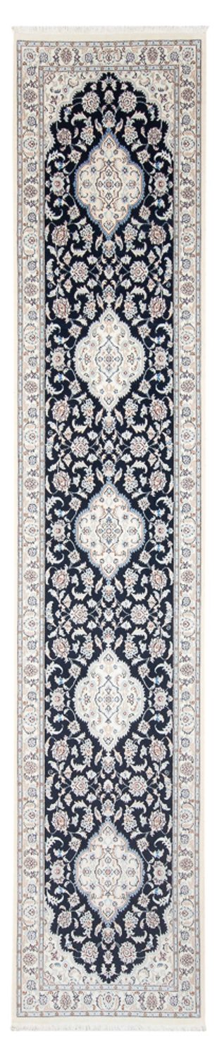 Runner Perser Rug - Nain - Premium - 388 x 88 cm - dark blue